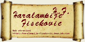Haralampije Fišeković vizit kartica